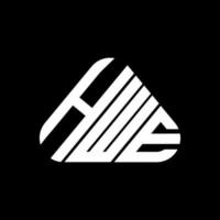conception créative du logo hwe letter avec graphique vectoriel, logo hwe simple et moderne. vecteur