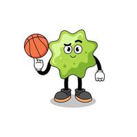 illustration splat en tant que joueur de basket vecteur