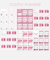 planificateur de relations de couple et ensemble de cahiers d'exercices vecteur