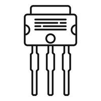 vecteur de contour d'icône de charge de tension. régulateur électrique