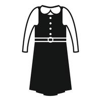 vecteur simple d'icône de costume de robe. uniforme de la mode