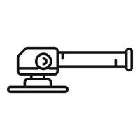 appuyez sur le vecteur de contour de l'icône de la machine de meulage. outil de scie