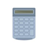 icône de calculatrice d'impôt vecteur isolé plat