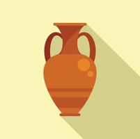 vecteur plat d'icône de vente aux enchères de vase antique. prix de vente