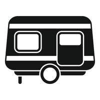 vecteur simple d'icône de remorque de voyage. camping-car