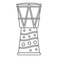 icône de tamtam, style de contour vecteur