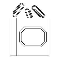 icône de trombones, style de contour vecteur