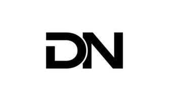 création de logo dn. initiale dn lettre logo design monogramme vector design pro vecteur.