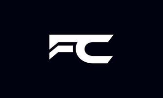 création de logo FC. conception de logo de lettre fc initiale conception de vecteur de monogramme vecteur pro.