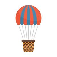 icône de ballon à air de voyage vecteur isolé plat