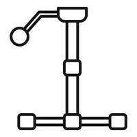 vecteur de contour d'icône de stabilisateur de caméra. cardan vidéo