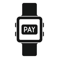 payer l'icône nfc smartwatch vecteur simple. argent en ligne