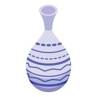vecteur isométrique d'icône de cruche en céramique. Cours de poterie