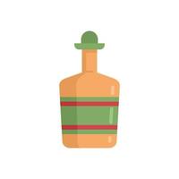 icône de bouteille de tequila barman vecteur isolé plat