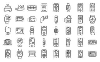 les icônes de l'application runner définissent le vecteur de contour. activité corporelle