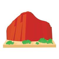 icône de montagne brésilienne, style cartoon vecteur