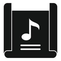 vecteur simple d'icône de playlist de chanson. liste de musique