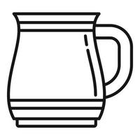 vecteur de contour d'icône de tasse de café. tasse chaude