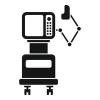 vecteur simple d'icône de machine de ventilateur de poumon. équipement patient