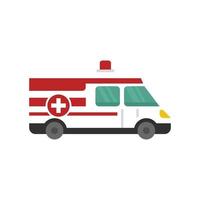 icône d'ambulance vecteur isolé plat