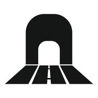 vecteur simple d'icône de tunnel routier. voiture route