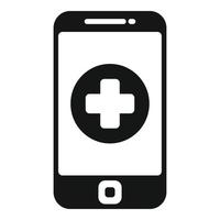 vecteur simple d'icône d'aide médicale en ligne. clinique de soins