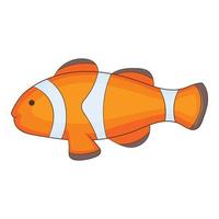 icône de poisson clown, style dessin animé vecteur