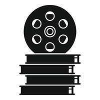 vecteur simple d'icône de bobine vidéo. film de cinéma
