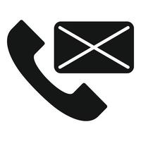 vecteur simple d'icône de service d'appel. contacter le client