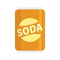 régime alimentaire soda boîte de conserve icône plat isolé vecteur