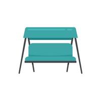 balançoire textile chaise icône plat vecteur isolé