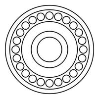 icône de roulement, style de contour vecteur