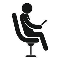 vecteur simple d'icône de chaise de siège. salle d'attente