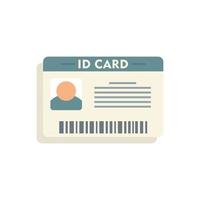 icône de carte d'identité vecteur isolé plat