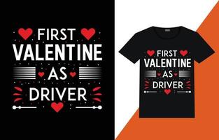 conception de t-shirt saint valentin vecteur