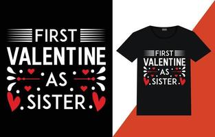 conception de t-shirt saint valentin vecteur