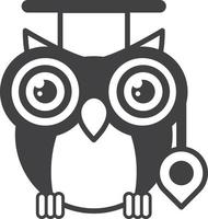 illustration de hibou dans un style minimaliste vecteur