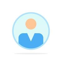 personnalisation personnelle profil utilisateur abstrait cercle fond plat couleur icône vecteur