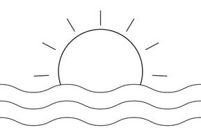 vecteur de soleil, logo de soleil dessiné à la main