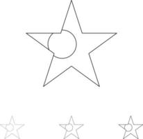 drapeau du bangladesh étoile audacieuse et fine ligne noire jeu d'icônes vecteur