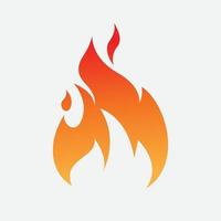 illustration de conception d'icône de flamme, logo de conception de feu, illustration de vecteur de feu, fusée éclairante