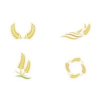 icône de vecteur de modèle de logo de blé de l'agriculture