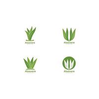 ensemble d'icône de vecteur de modèle de logo aloevera