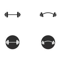 barbeau, haltère gym icône logo modèle gym badge, fitness logo vecteur
