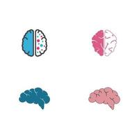 cerveau logo modèle vecteur icône illustration