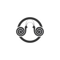 escargot logo modèle vecteur icône illustration