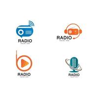 radio logo modèle vecteur icône illustration