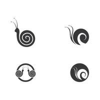 escargot logo modèle vecteur icône illustration