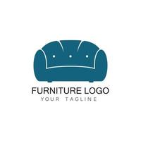 modèle d'icône de conception de logo de canapé de meubles. vecteur de design d'intérieur de décor à la maison