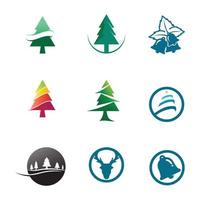 symbole de vacances de noël et nouvel an et vecteur de conception de logo